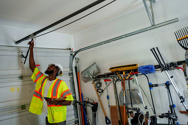 Professional Garage Door Panel Replacement technician working in Clarksburg, MD
